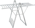 SHARNDY Electric Heating Clothes Drying Rack,Foldable Clothes Drying Rack,Suitable for Drying Clothes, Shoes and Socks.Plug & Play,Silvery Gray,Aluminum Alloy,One-Click Switch(39.37×52.56×25.98in)