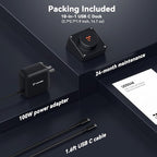 TobenONE 10-in-1 Shortcut-Key Docking Station with 4 Shortcut Button and Volume Knob, USB C Dock with 4K@60Hz HDMI, 100W PD, 3 USB, Ethernet, Audio, SD/microSD for MacBook, Windows, Chrome, Mac mini