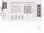 TUNICHX C01W Monochrome LED Strip Controller 2.4 GHz WiFi Group Controller Alexa Google Home Smartphone APP Control Compatible with WR02RF LM007 LM087 FUT006 B1 Mi-Boxer/Mi-Light Dim Remote