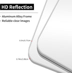 Silver Bathroom Mirror, 72 x 36 Inch Large Rectangle Mirror, Rectangular Vanity Mirror Aluminum Metal Frame, Rounded Corner Wall Mirror for Living Room Bedroom Entryway Horizontal/Vertical