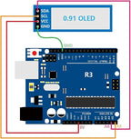Hosyond 5 Pcs 0.91 Inch I2C IIC OLED Display Module OLED Screen DC 3.3V~5V Compatible with Arduino Raspberry PI (Blue Display Color)