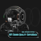 GravaStar Mars Pro Bluetooth Speaker, Deep Bass Loud Stereo Sound, 15H Playtime, 6 RGB Lights, Dual Pairing, Portable for Home, Outdoors, Party, Camping, Home, Gifts