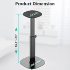 WALI Universal Speaker Stands, 23 Inch Surround Sound Speaker Stands for Satellite & Bookshelf Speakers Up to 22lbs, Height Adjustable with Built-in Cable Management, 1 Pair (SFS001), Black