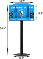 Orasfaster Floor Standing Cell Phone Charging Station Multi-Device Station with 8 Charger Ports Compatible with Smartphones Tablets Application for Schools, Office, Shopping Malls