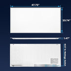 LUXRITE 2x4 FT LED Flat Panel Light, 5CCT Color Selectable 3000K 3500K 4000K 5000K 6500K, Wattage Selectable 30W/40W/50W, 6250 Lumens, LED Drop Ceiling Lights, 0-10V Dimmable, DLC & ETL (48 Pack)