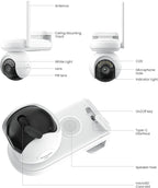 REOLINK Altas PT Ultra - 4K Solar Security Cameras Wireless Outdoor, 500 Days Battery Life, ColorX Night Vision, 360° Pan Tilt Auto Tracking, Dual-Band Wi-Fi 6 Cameras for Home Security