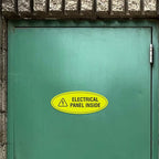 Signs ByLITA Oval Electrical Panel Inside Sign (Lt Gray) - Small 2 Pack