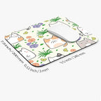 Armanza Square Mouse Pad Cute Cat, Personalized Premium-Textured Custom Mouse Mat Design, Washable Mousepad Cloth, Non-Slip Rubber Base Computer Mouse Pads for Wireless Mouse