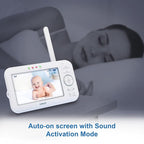 VTech VM5463-2 Baby Monitor 5" Screen with 2 Cameras, Pan-Tilt- Zoom, Night Light, Glow On The Ceiling Projector, Two-Way Talk, Secure Transmission No WiFi