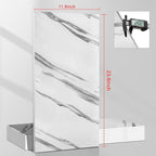 Wall Panels Peel and Stick，PVC Imitation Artificial Marble Tiles Sticker，10 pcs 23.6" L x 11.8" W，Heat-Resistant Backsplash Tile，Ideal for Kitchen Bathrooms Living Rooms Bedrooms.