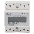 ANKROYU DDS546 Single Phase Energy Meter, Rail Digital Electric Consumption Meter, Anti Impact Residential Energy Meter for Energy Consumption Measurement