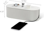 RAMFIYN Large Cable Organizer Box for Power Strips, Surge Protectors, Chargers, TV Computer Wires - White