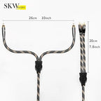 SKW RCA Y Splitter Cable 1 Male to 2 Male Subwoofer Cord, BG Series Ultra-high Purity Copper RCA Y Cable with OD 7.0mm, Multiple Shield Stereo Audio Cable for Subwoofer, Home Theater 3.2ft (1M)