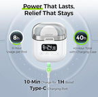 AUVON Wireless 24 Modes TENS Unit Muscle Stimulator for Pain Relief, Smart Rechargeable TENS Machine with Dual Size 6 TENS Pads for Physical Therapy, Pocket-Size TENS Device for Shoulder & Back Pain