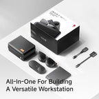 INAIR 2 Pro Go Pack| INAIR OS| AR Glasses + Pod + Fold Keyboard| Compatible with Vast Android apps| 6-Screen Expansion| Wireless PC Streaming| 3DoF Spatial Hovering| Real‑Time 2D‑to‑3D