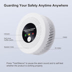 Natural Gas Detector Alarm - 10s Methane/Propane Leak Alert CH4 Gas with 85dB Siren & LED Flash, Battery-Powered Gas Monitor for Home Kitchen RV Safety (3 Battery Included)
