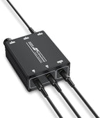 3.5mm Stereo Audio Switcher (2 in 2 Output / 2 in 2 Output) with 3.5mm Audio Cable, 2 Ports AUX Audio Speaker Selector for PC Mobile Laptop Headphones