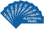 All Quality Basic Electrical Panel Sign - Fire Regulation Safety Compliance Sign - Blue - Large (10 Pack)