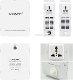 LVYUAN 2000W Voltage Transformer Step Up/Down Converter, 110V/120V to 220V/240V, Circuit Breaker Protection, 3 Year Warranty