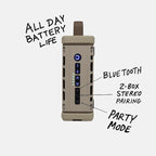 Turtlebox Ranger: Loud! Outdoor Portable Bluetooth 5.4 Speaker | Rugged, Waterproof, Ultra-Portable | Plays to 105db, Deep Bass, Shockproof, Unlimited Pairing for Full Stereo Experience, Tan
