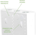 Legrand - OnQ 14 Inch Cable Management, In-Wall 20-Gauge Media Box, Structured Wiring Enclosure with 2.5 Inch Openings for Wires, Glossy White, EN1400