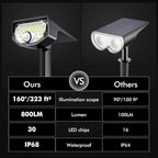 AloftSun Solar Motion Sensor Outdoor Lights,Waterproof Motion Sensor Spot Lights- 30 LED/3 Modes Solar Powered Spotlights,Landscape Lighting for Yard and Garden,Warm White,4 Pack