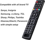 Universal TV Remote for Samsung, TCL, Philips, Vizio, Sharp, Sony, Panasonic, Sanyo, Insignia, Toshiba and Other Brands LCD LED 3D HDTV Smart TV Remote Control