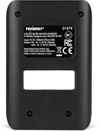 Tenergy TN474U 4-Bay NiMH/NiCD Battery Charger with LCD Display and USB Input, Portable Charger for AA/AAA NiMH and NiCD Batteries