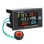 DROK AC Multimeter, AC 40-300V 100A 110V/220V Voltage Current Power Factor Frequency Electric Energy Monitor with Current Transformer, Digital LCD HD Display, Volt Amp Watt Detector Reader Panel