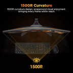 KOORUI 25 Inch Curved Gaming Monitor 240Hz FHD 1080P Computer Monitor, 1500R 1ms MPRT Display, Adaptive Sync, 90% DCI-P3,HDR, Eye Care, Tilt Adjustable, VESA 75x75mm, Black,G2511XC