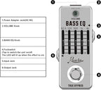 Rowin Bass Equalize Pedal 5 Band for Bass with True Bypass