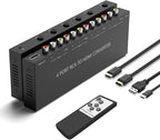 4 AV to HDMI RCA to HDMI Converter 1080P/720P 4 Way RCA Composite CVBS AV Switch to HDMI Converter Adapter Support 4:3/16:9 Switching For Sega Xbox PS1 PS2 PS3 N64 NGC SNES WII VHS VCR Camera DVD