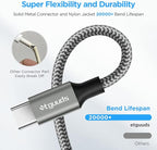 etguuds USB A to USB C Cable 4ft, 2-Pack, 3A Fast Charging Type C Charger Cord for iPhone 17 16 15 Pro Max 16e 17 Air, Samsung Galaxy S25 S24 S23 S22 S21 S20 A17 A16 A56 A55 Flip Fold, Gray