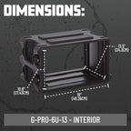 Gator Cases Pro Series Rotationally Molded 6U Rack Case with Shallow 13" Depth, Made in USA (G-PRO-6U-13)