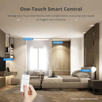 Wireless Zigbee Smart Button, 4-Way Remote Control Button Switch for Smart Home Devices, Scene Controller, Compatible with Tuya, Home Assistant, Homey, Hubitat, Requires Tuya Zigbee Hub