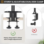 TARION Camera Arm Desk Mount: Heavy Duty DSLR Desktop Mount Camera Stand with Tablet Holder Double C Clamp 1/4 3/8 Screw Adapter Articulating Arm for Selfie Streaming Videography TitanRig Lite Z