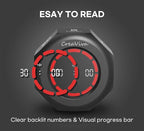 Flip Cube Pomodoro Timer - Rechargeable Visual Countdown & Count Up Stopwatch, 7 Preset Intervals, 3 Alarm Modes, Productivity Tool for ADHD, Kids, Study, Work & Kitchen (Gray)