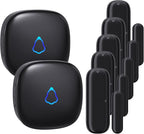 Door Chime, METAK Wireless Door Open Contact Sensor Alarm with 500 FT Range, 58 Chimes and 5 Volume Levels for Business/Store/Home/Office When Entering, 5 Transmitters + 2 Plug-in Receivers