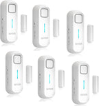 DAYTECH Fridge Door Alarm When Left Open with Delay 1/2/3/4 mins Adjustable 0 to 120 dB Freezer Alarm Reminder Refrigerator Door Alarm for Home Garage Basement Business 6 Sets White