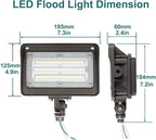 kadision LED Flood Light Outdoor with Dusk to Dawn Photocell, 50W 6500LM IP65 Waterproof Adjustable Knuckle Mount LED Flood Lights 5000K 100-277V ETL Listed