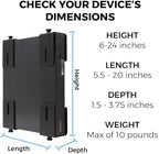 HumanCentric Adjustable Device Wall Mount, Cable Box and Modem Bracket, Adjustable Wall Adapter for Small and Wide or Narrow Devices Like Cable Boxes, Modems, DVD Players on The Wall Behind TV
