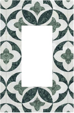Bvtewkhz Green Luxury Modern Cubic Marble 1 Gang Single Rocker Decorative Light Switch Covers Electrical Faceplate Switch Plates for Bathroom Kitchen Home