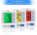 Panacare Blood Pressure Machine, Automatic Upper Arm Blood Pressure Monitor for Home use, 2x99 Readout and BP Cuff, 3.4" 3-Color Backlit Screen, Adjustable Large Cuff (8 to 16 inches), Gray