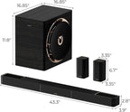 ULTIMEA Skywave X70 7.1.4ch Professional Wireless Surround Sound System for TV w/Dolby Atmos, 980W Sound Bar with 10" Wireless Subwoofer, 20Hz Low Frequency, GaN Amplifier, 4K HDR Pass-Through