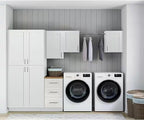 Wall Kitchen Cabinets, RTA Cabinets, White Shaker Cabinet, Wall Mounted, RTA Upper Cabinet, Modern for Kitchen and Bathroom with Door, 15" W x 30" H x 12" D