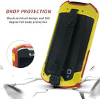 Protective Cover Bumper Case Rugged Boot with Hand Strap for Zebra TC51 TC510K TC52 TC56 TC57 (Red+Yellow)