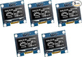Hosyond 5 Pcs 1.3 Inch IIC I2C OLED Display Module 128x64 Pixel SH1106 Screen Module Compatible with Arduino/Raspberry Pi (White)