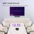Yealink SP92 Bluetooth Speakerphone with Dongle Conference Speaker and Microphone Full-Duplex Noise Reduction 20h Teams Call 278g Wireless Portable Design Suit for 4-6 Meeting Room