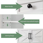 Bathroom Wall Cabinet, 23x25 Inch Farmhouse Medicine Cabinet Over Toilet with Drawer 2 Doors, Motion Lighting & Adjustable Shelves, White Above Toilet Storage for Laundry, Kitchen