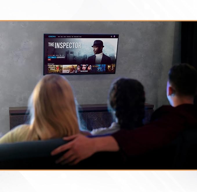 Ultra Slim Tilt TV Wall Mount Bracket for Samsung QET 55" Class 4K UHD Commercial LED Display - QE55T - Low Profile 1.7" from Wall, 12° Tilt Angle, Easy Install